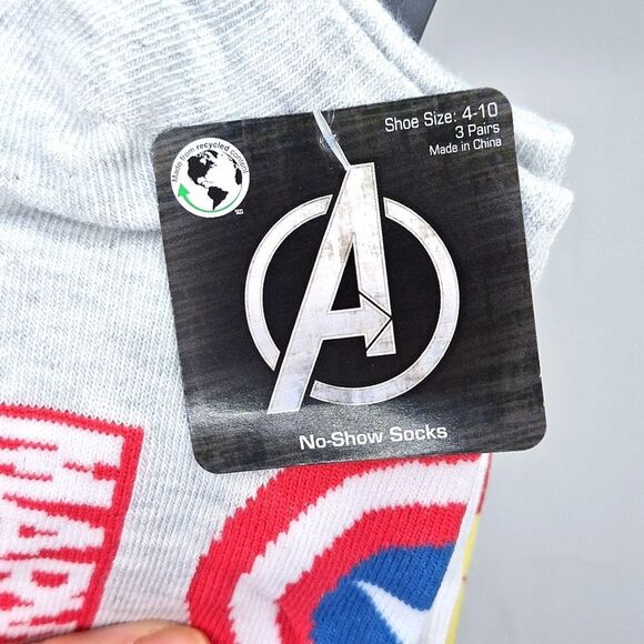 MARVEL Avengers socks CAPTAIN AMERICA ankle SOCKS - Picture 4 of 5
